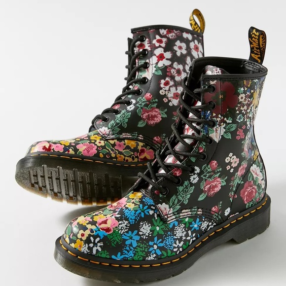 Dr. Martens 1460 Floral Mashup Boot - Picture 2 of 9